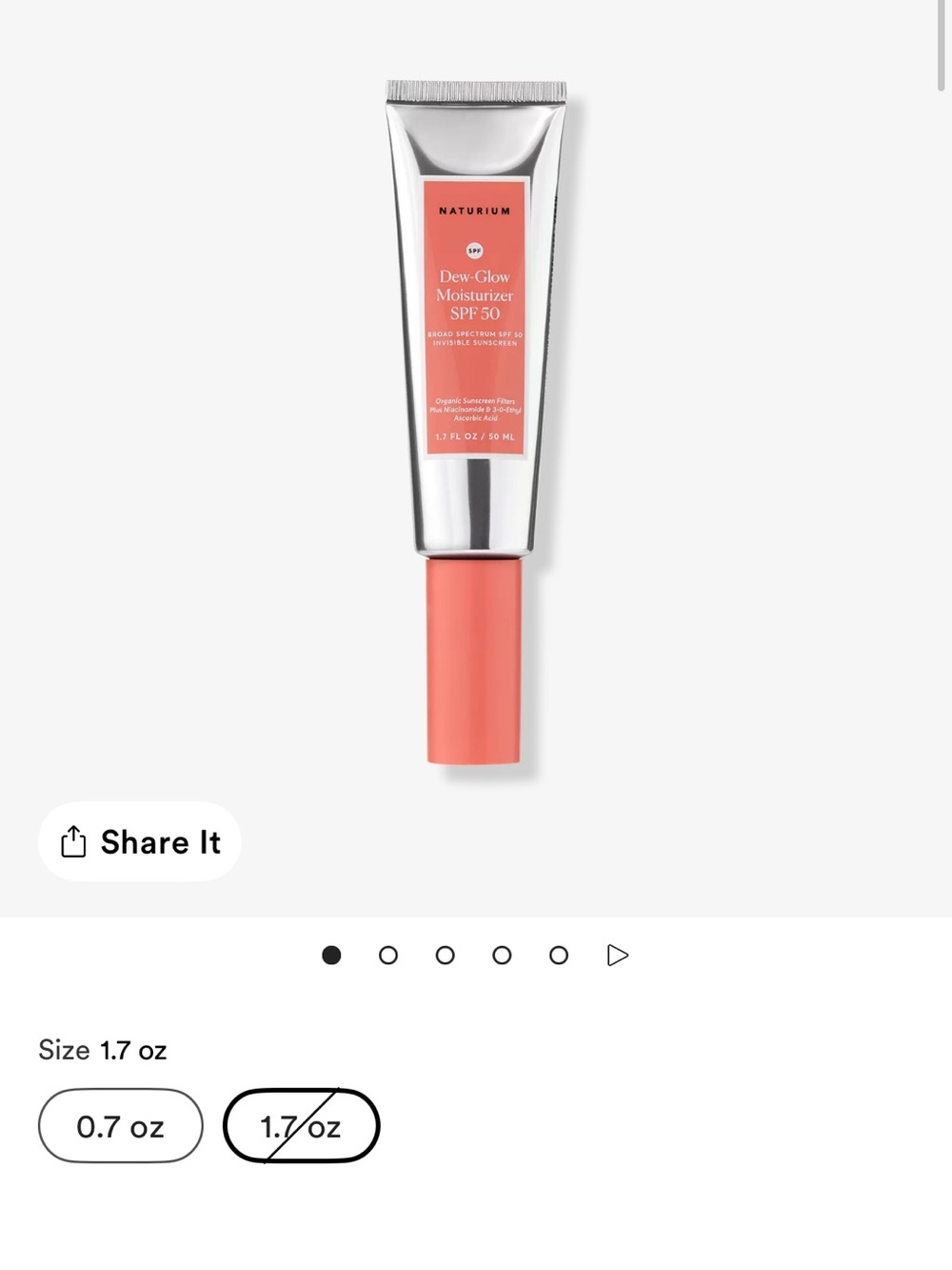 NEW Naturium Dew-Glow Moisturizer SPF 50